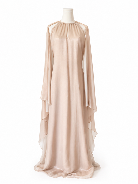 Tom Ford Lurex Maxi Cape Gown
