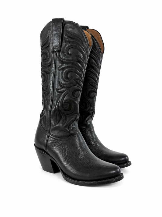 Lucchese Black Tall Cowboy Boot