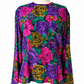 Vintage Dana Buchman Floral Silk Top