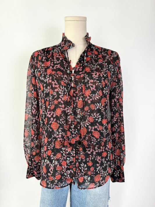 Misa Metallic Floral Top