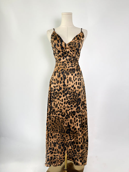 Lena Leopard Midi Dress