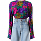 Vintage Dana Buchman Floral Silk Top