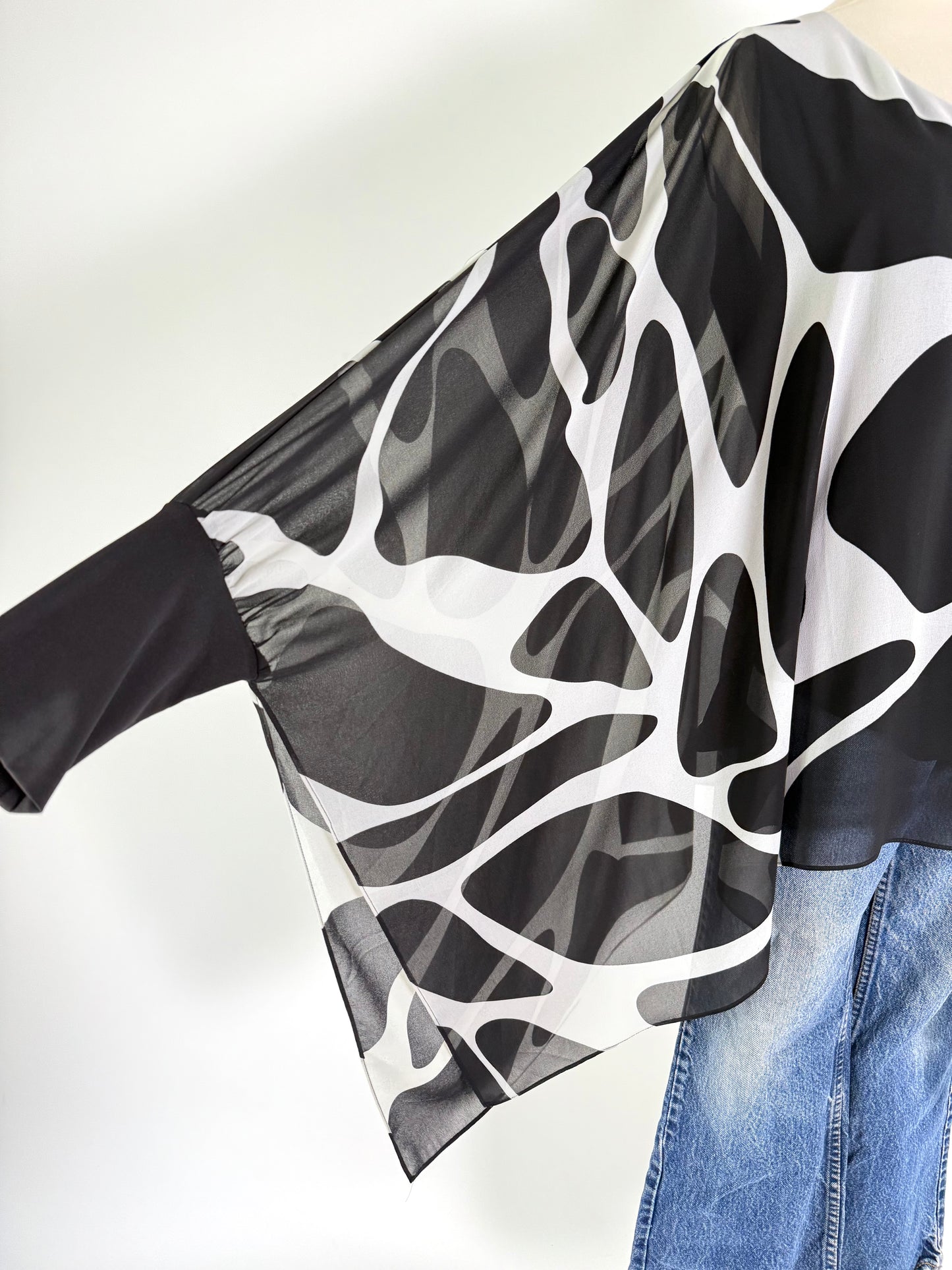 Charlie Abstract Poncho Top