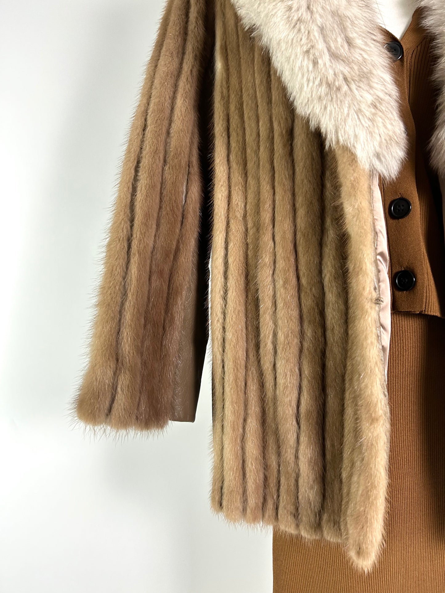 Vintage Fur Coat with Fox Collar