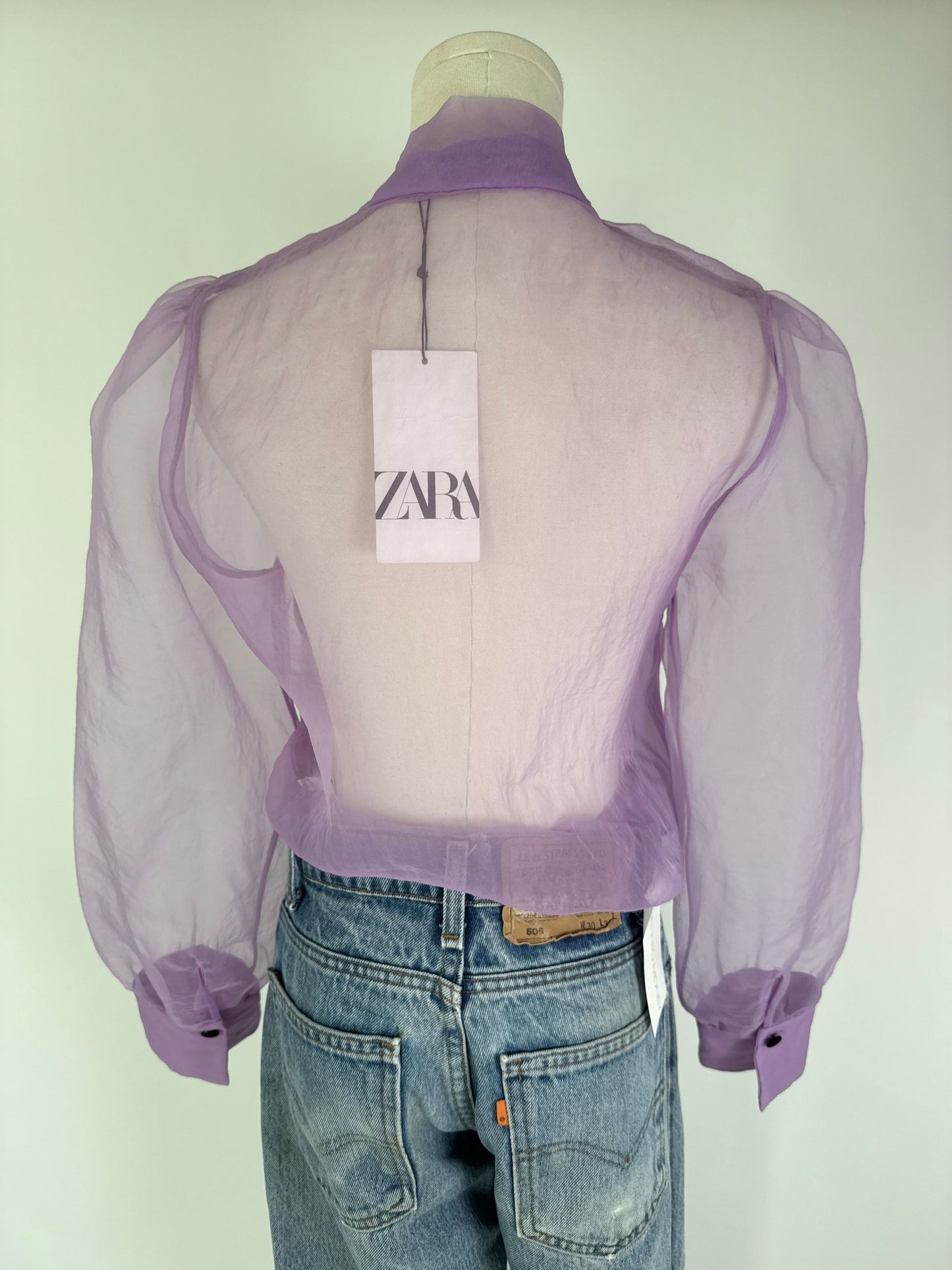 Zara Chiffon Bow Top