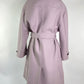 Burberry Lavender Wool Wrap Coat