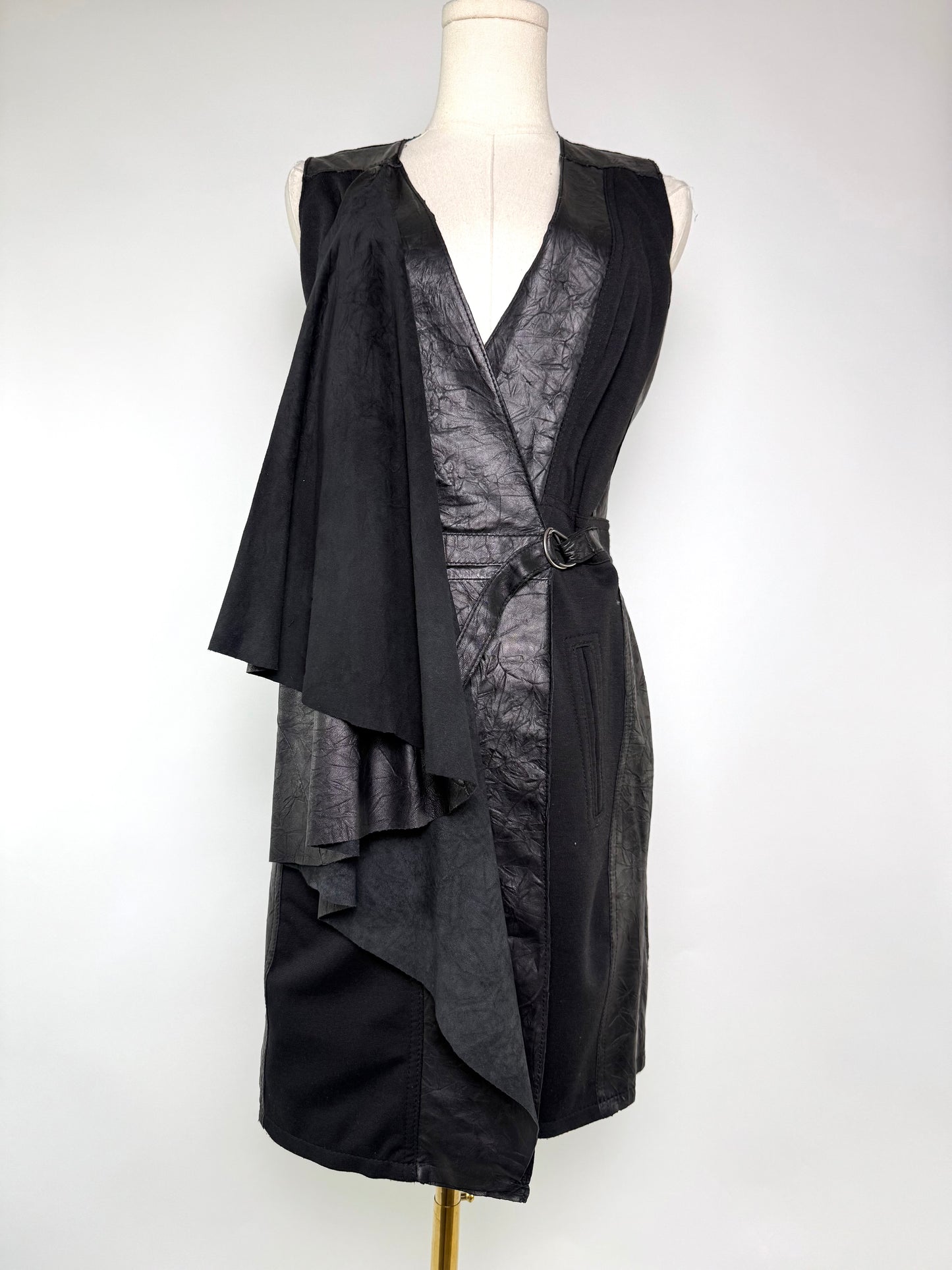 Vintage Catherine Melandrino Leather Dress