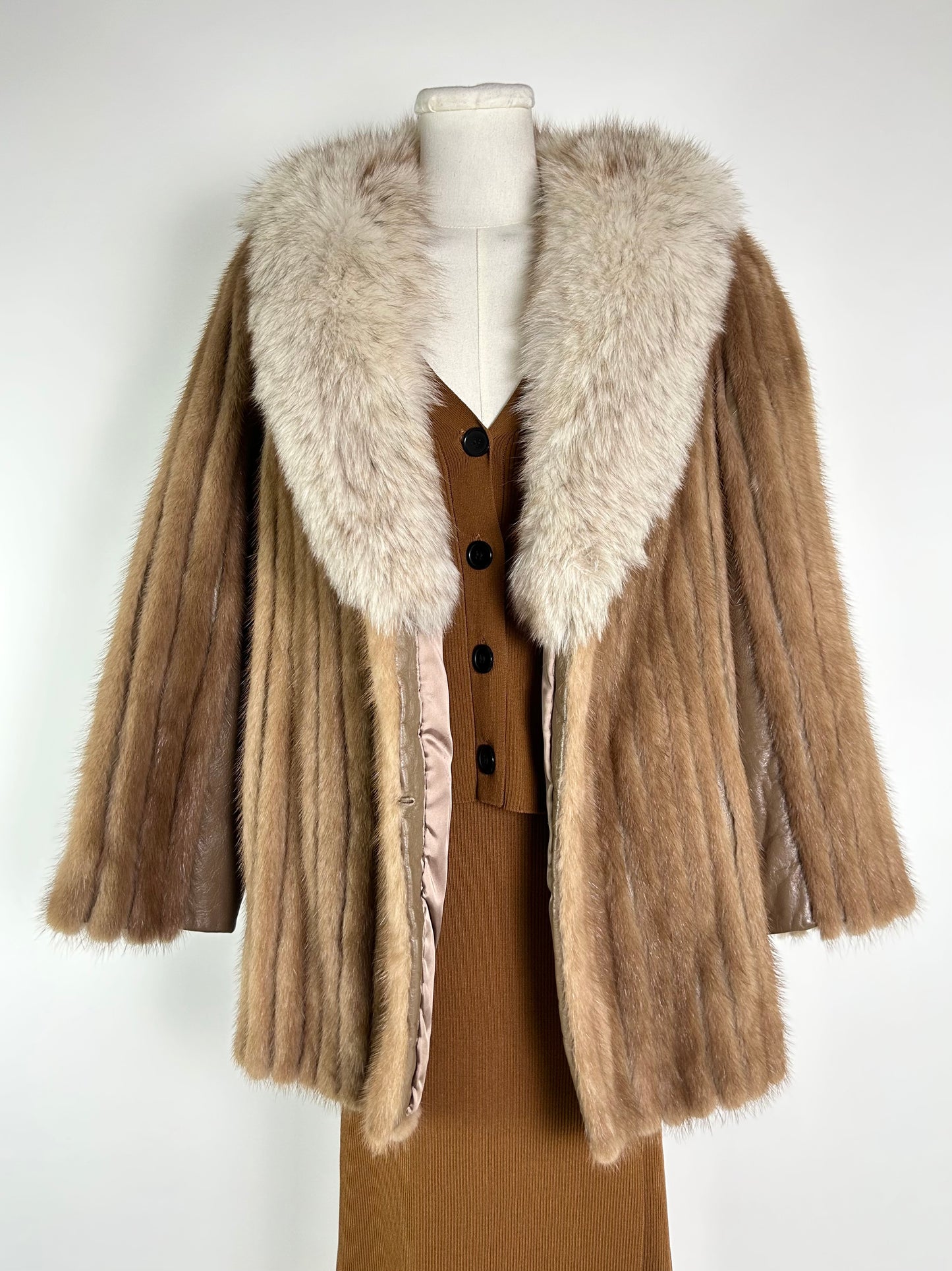 Vintage Fur Coat with Fox Collar