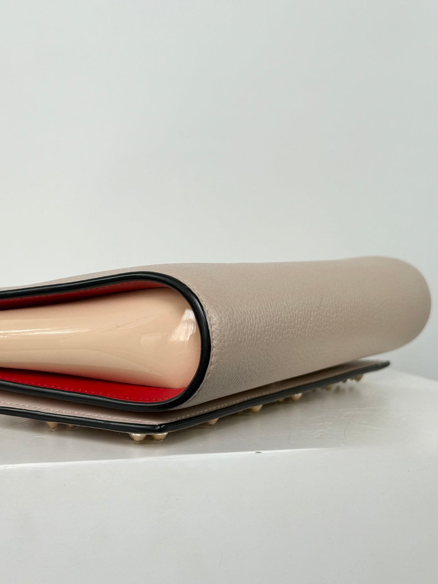Christian Louboutin Paloma Light Beige Clutch