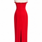 Aidan Mattox Beaded Crepe Column Dress