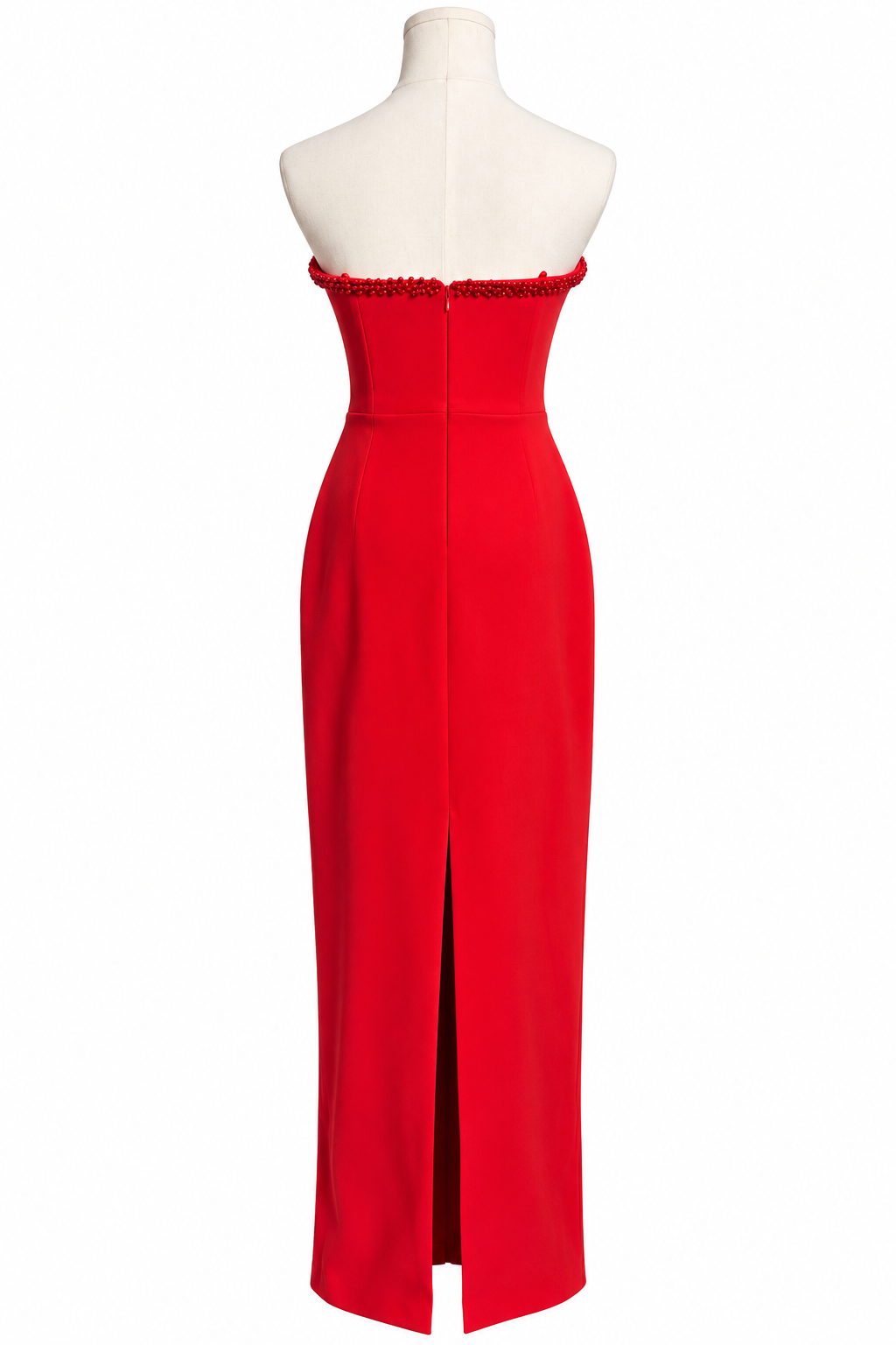 Aidan Mattox Beaded Crepe Column Dress