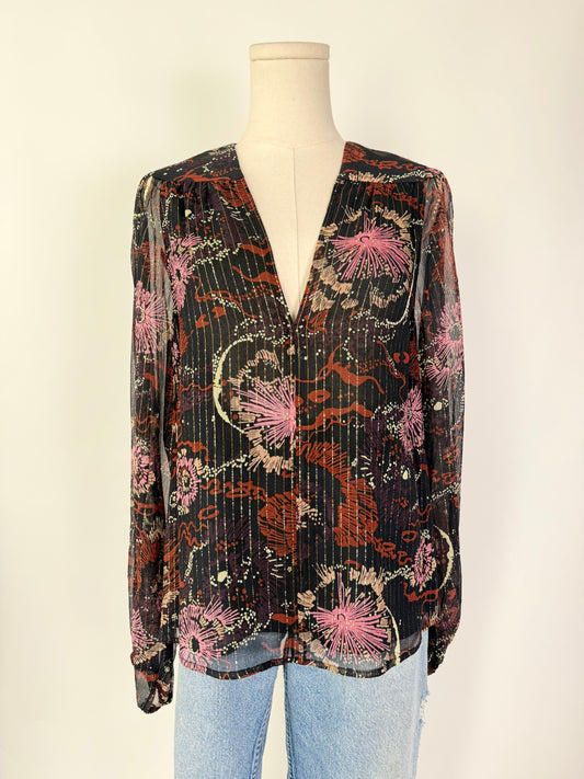 ALC Floral Shimmer Blouse