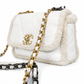 Chanel White Shearling 19 Medium Flap Bag