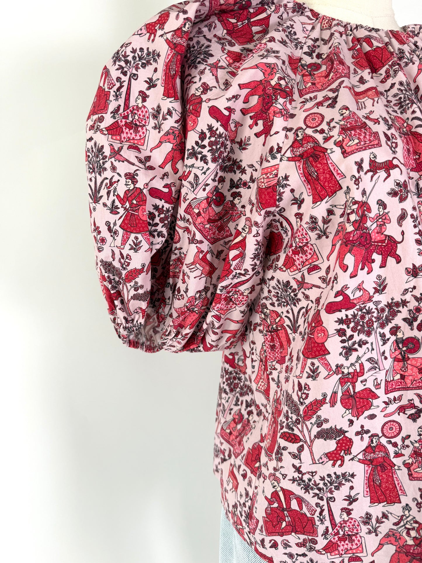 Rhode Rowan Gathered Print Top