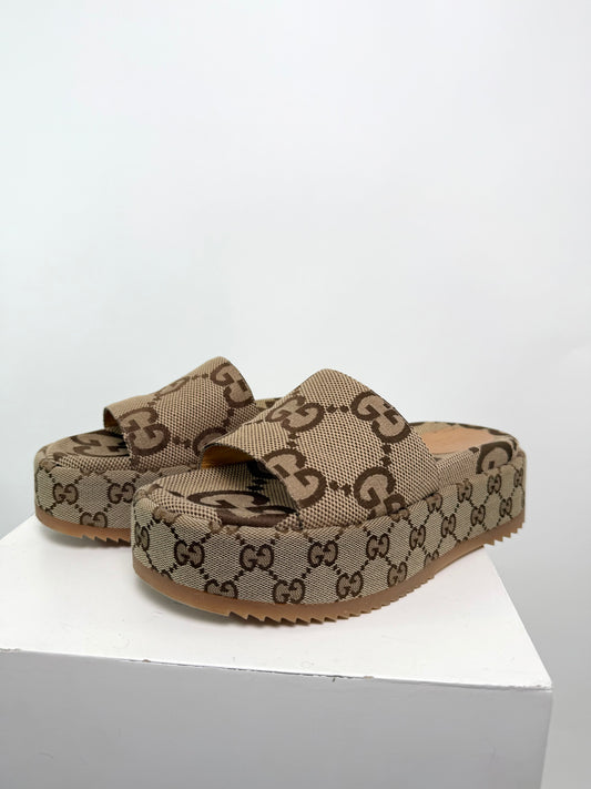 Gucci Platform Logo Slide