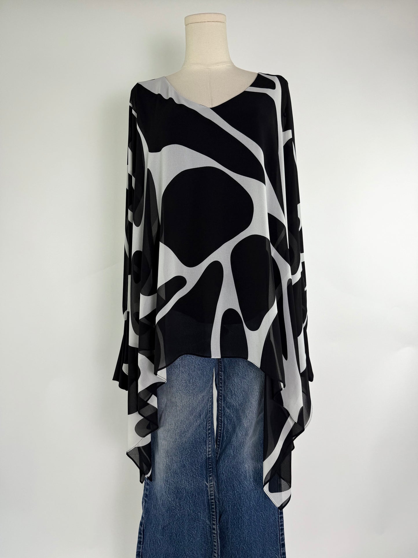 Charlie Abstract Poncho Top