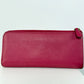 Prada Saffiano Leather Half Zip Long Wallet