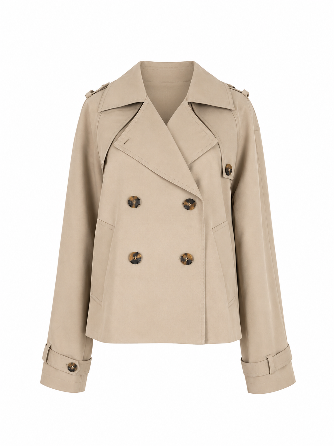 Steve Madden Crop Tan Trench Jacket