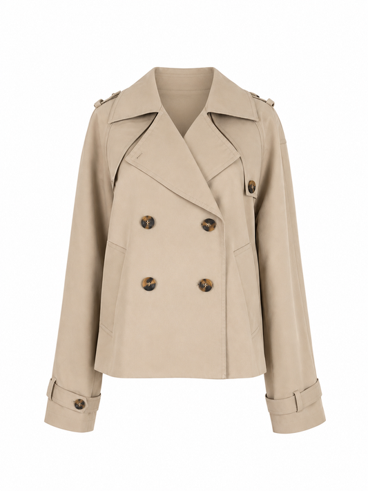 Steve Madden Crop Tan Trench Jacket