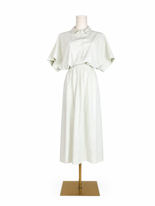 Pharaoh Claudia Skirt In Faux Leather Ivory