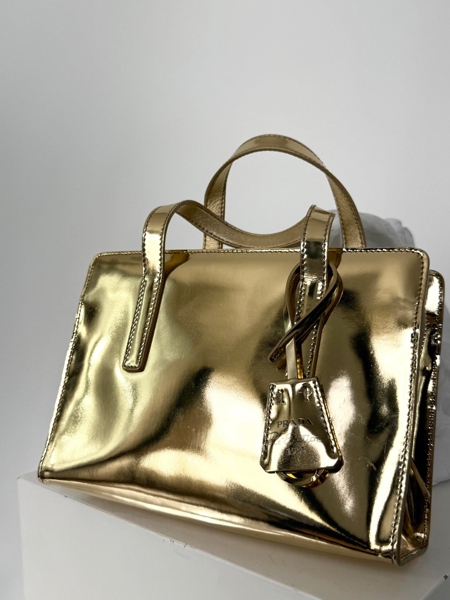Prada Re-edition Mini Handbag Gold