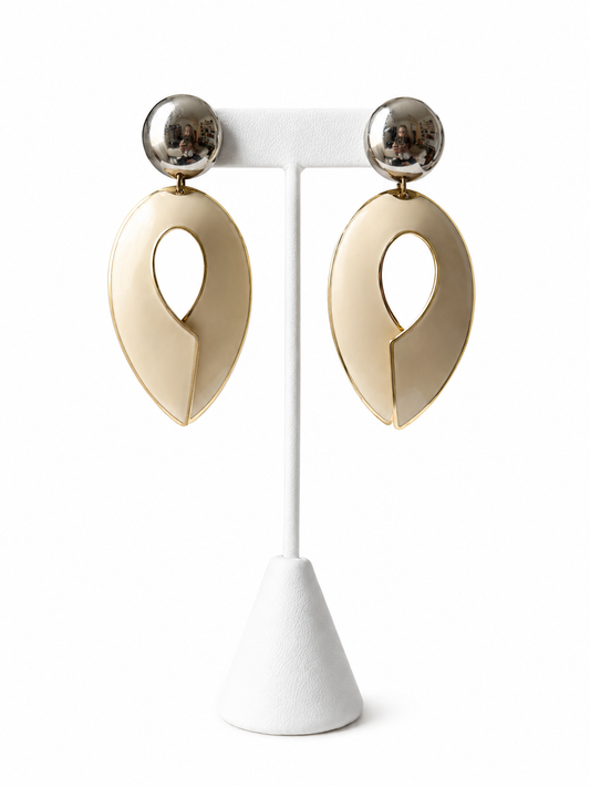 Vintage Edgar Berebi Enamel Runway Earrings