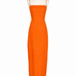 Reformation Orange Linen Maxi Dress