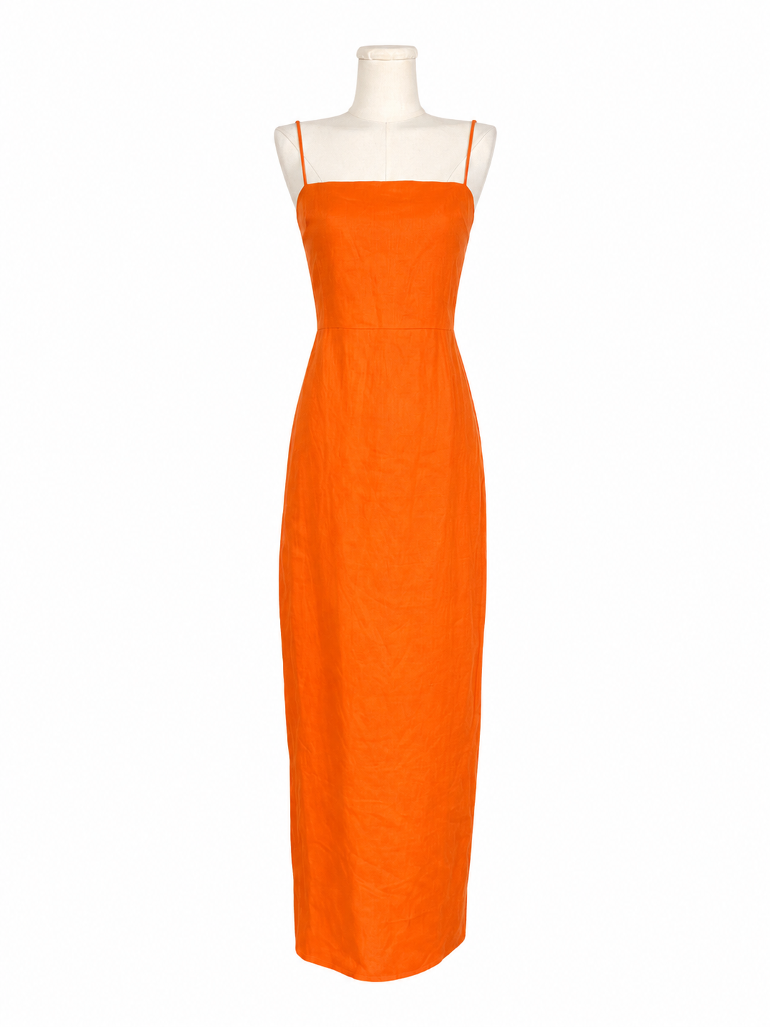 Reformation Orange Linen Maxi Dress