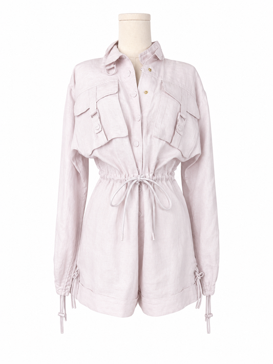 Zimmermann Linen Romper Jumpsuit