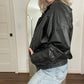 Vintage Black Bomber With Detachable Fur Vest