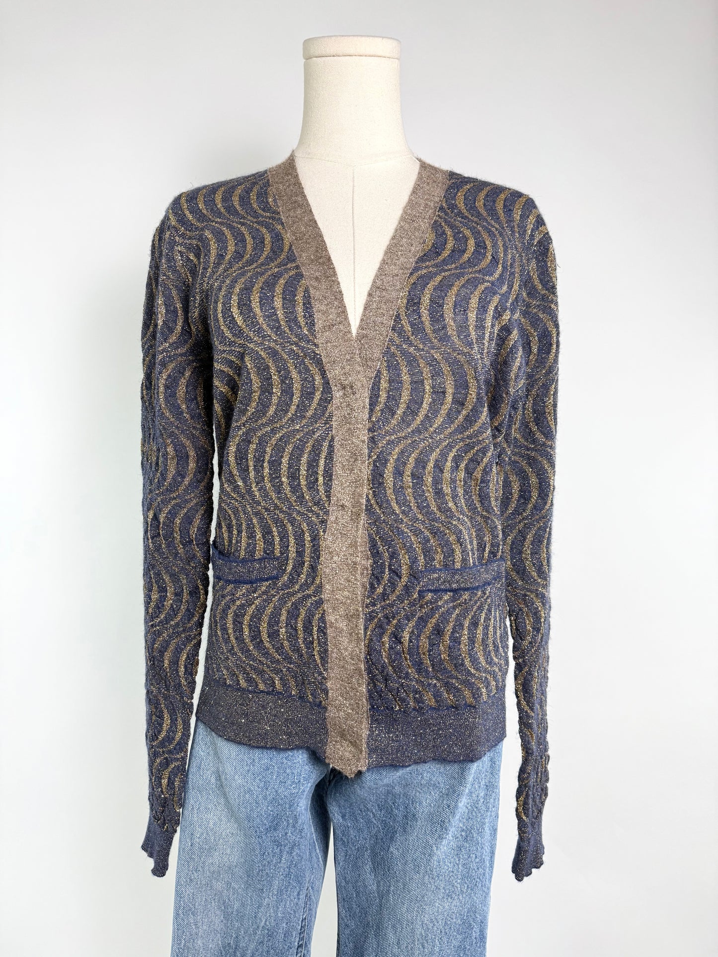 Dries Van Noten Metallic Cardigan