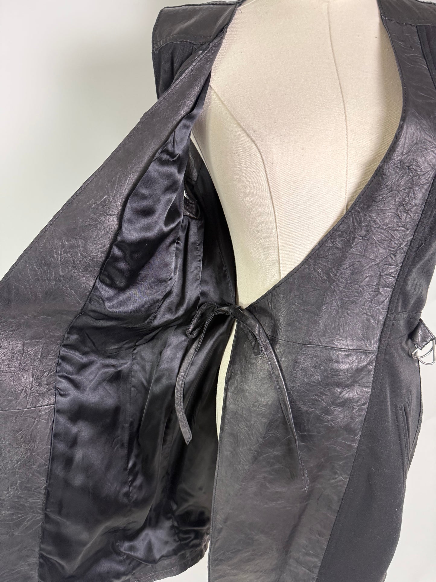 Vintage Catherine Melandrino Leather Dress