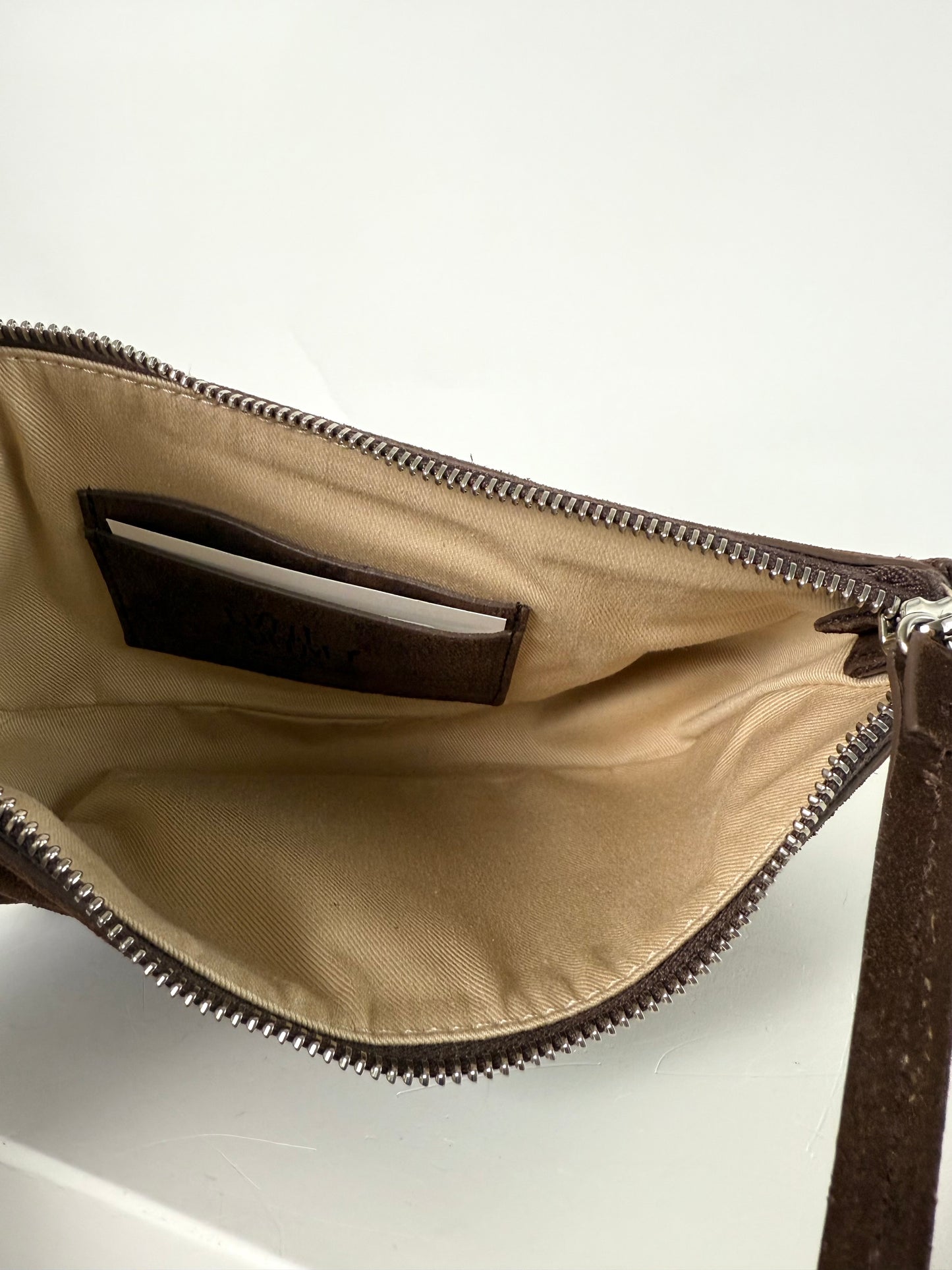 Little Liffner Mini Moon Suede Shoulder Bag