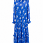 Anthropologie Marais Blue Floral Maxi Dress