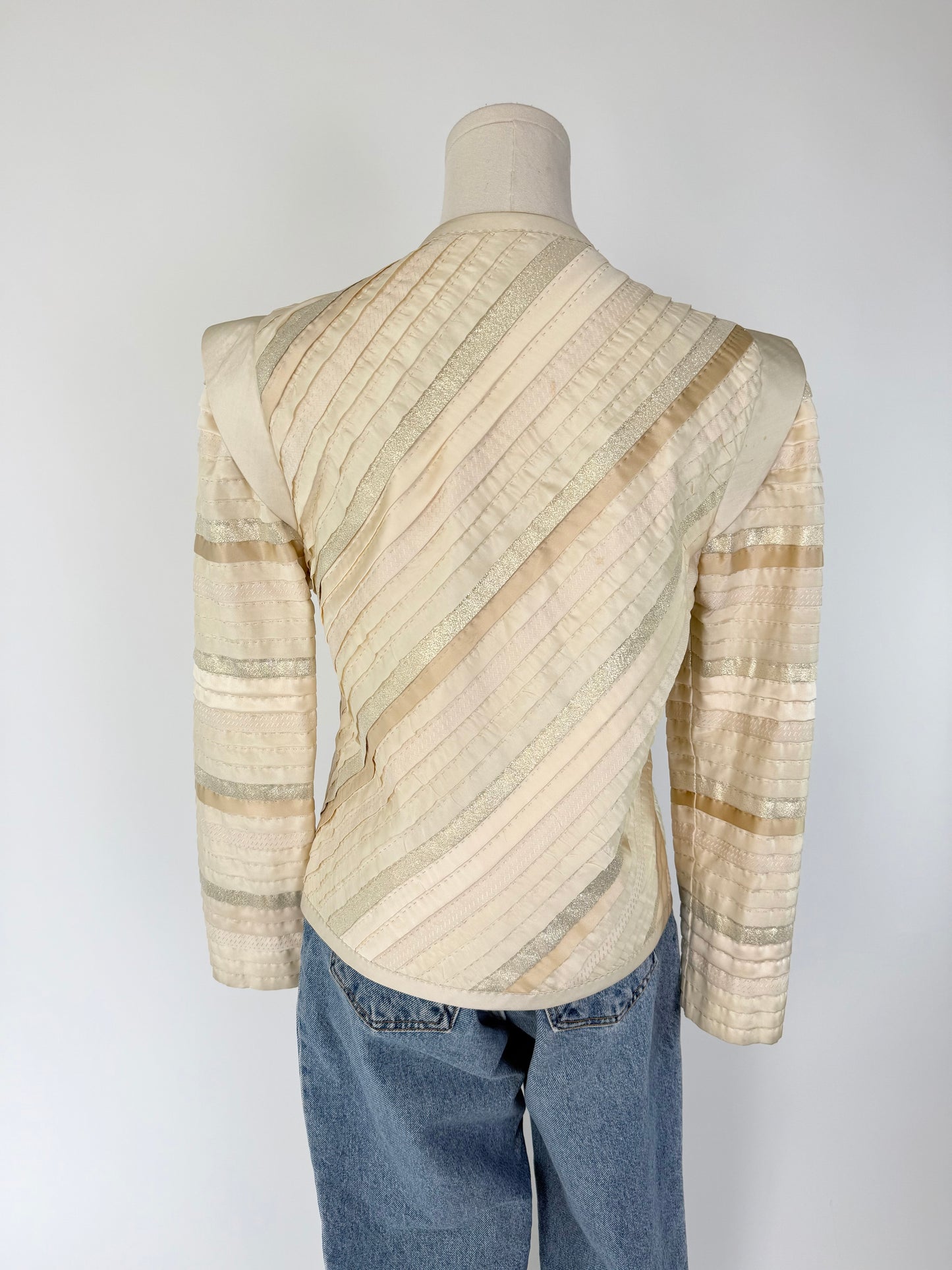 Vintage Silk Pleated Jacket