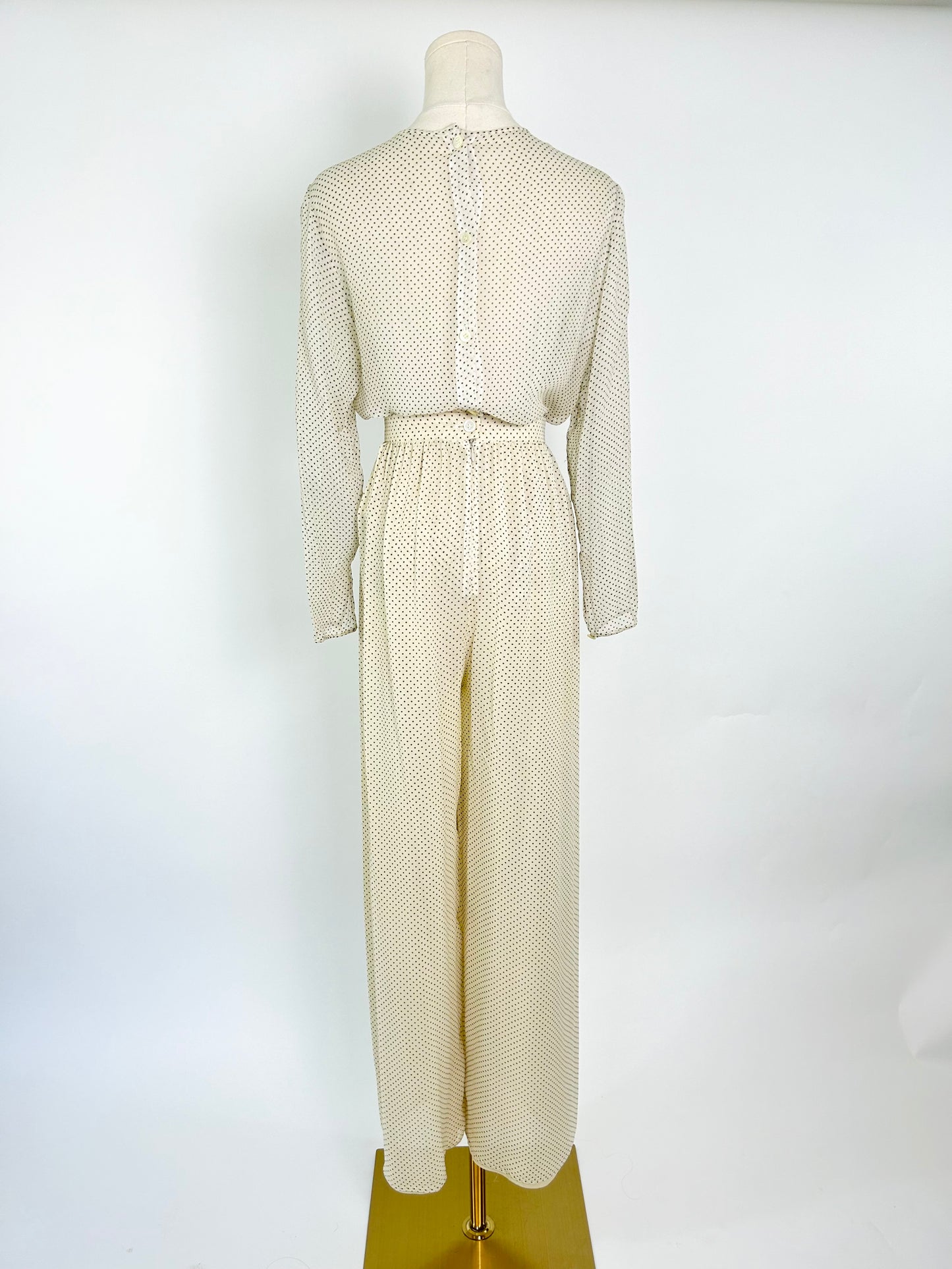 Vintage Michael Kors 70's Polka Dot Palazzo Pant Set