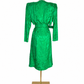 Vintage Silk Adrianna Papell Green Jacquard Dress