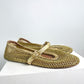 Alaia Gold Mesh Flats