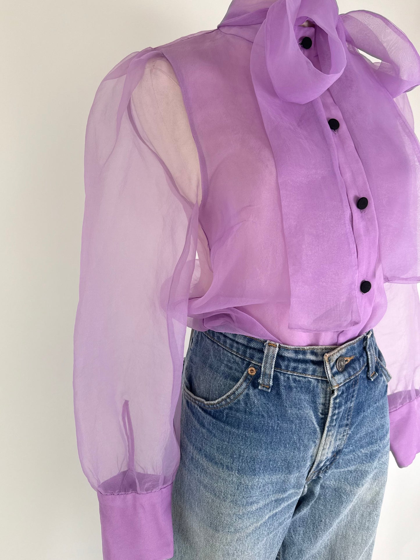 Zara Chiffon Bow Top