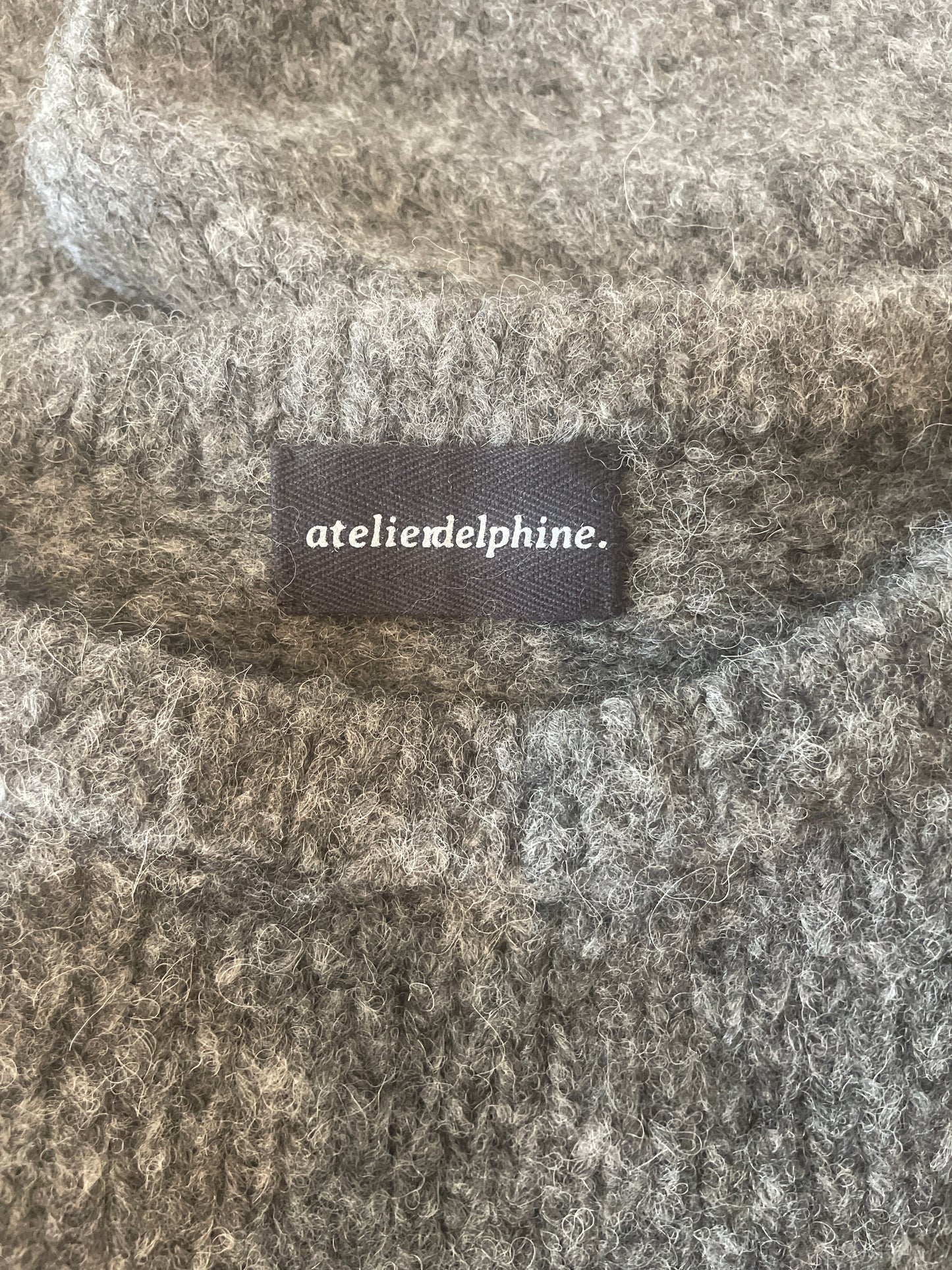 Atelierdelphine Gray Wool Blend Pullover Sweater