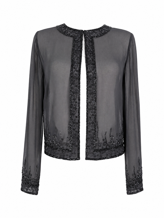 Vintage Roman Originals Silk Beaded Jacket
