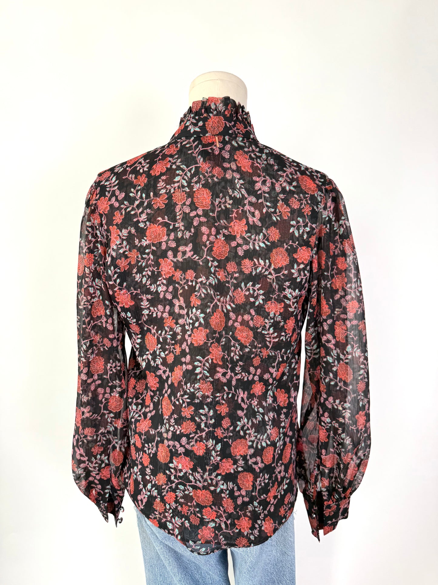 Misa Metallic Floral Top