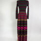 Montaldo's Multicolor Metalic Maxi Dress