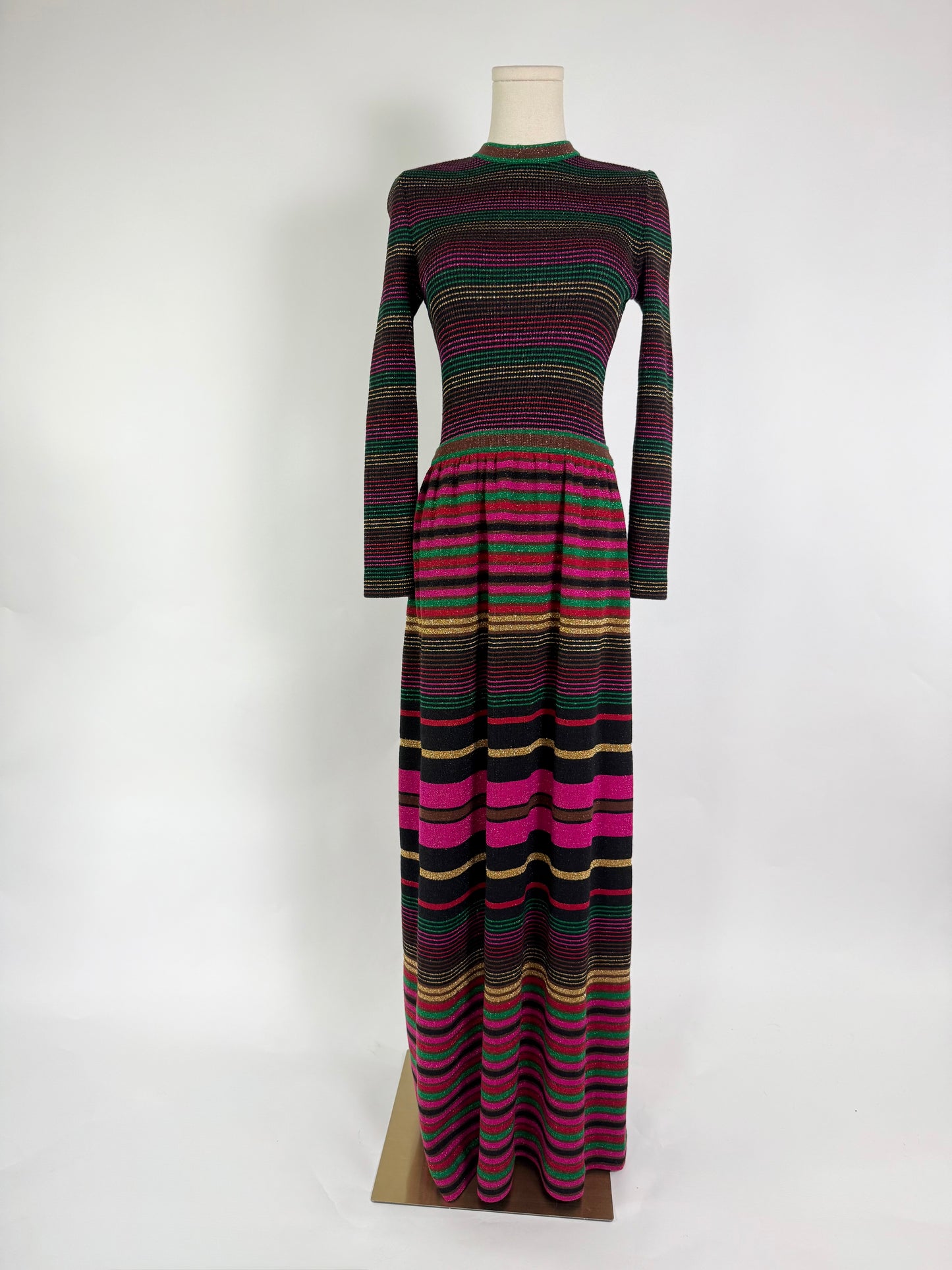 Montaldo's Multicolor Metalic Maxi Dress