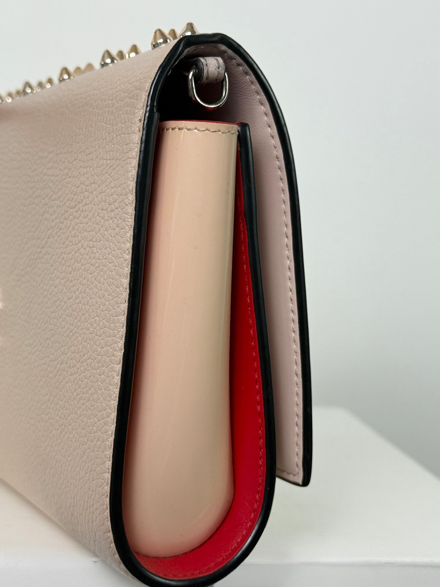 Christian Louboutin Paloma Light Beige Clutch