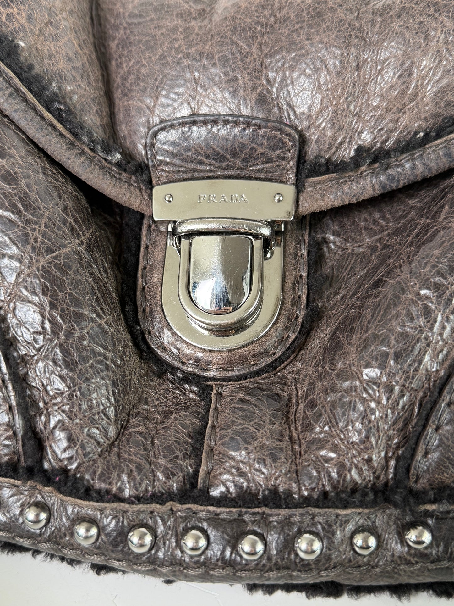Vintage Prada Shearling Bag