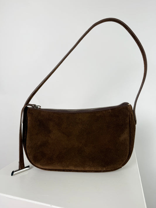 Little Liffner Mini Moon Suede Shoulder Bag