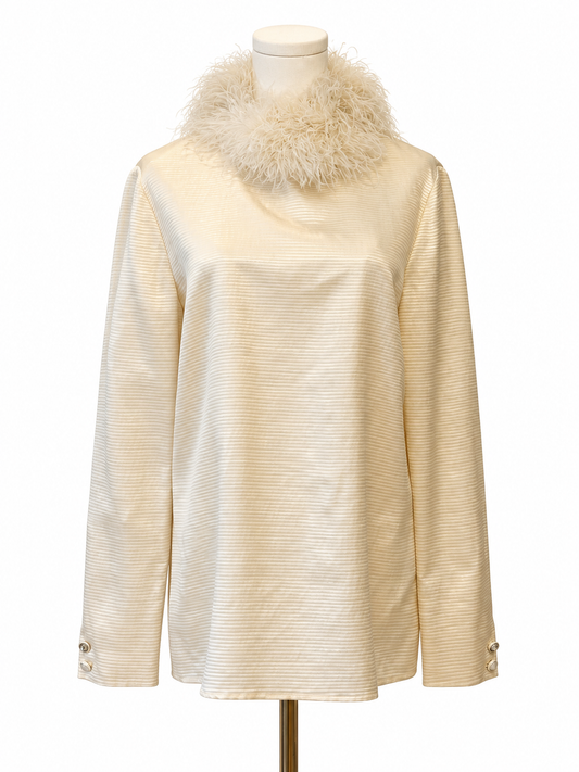 Vintage Valentino Ostrich Feather Top