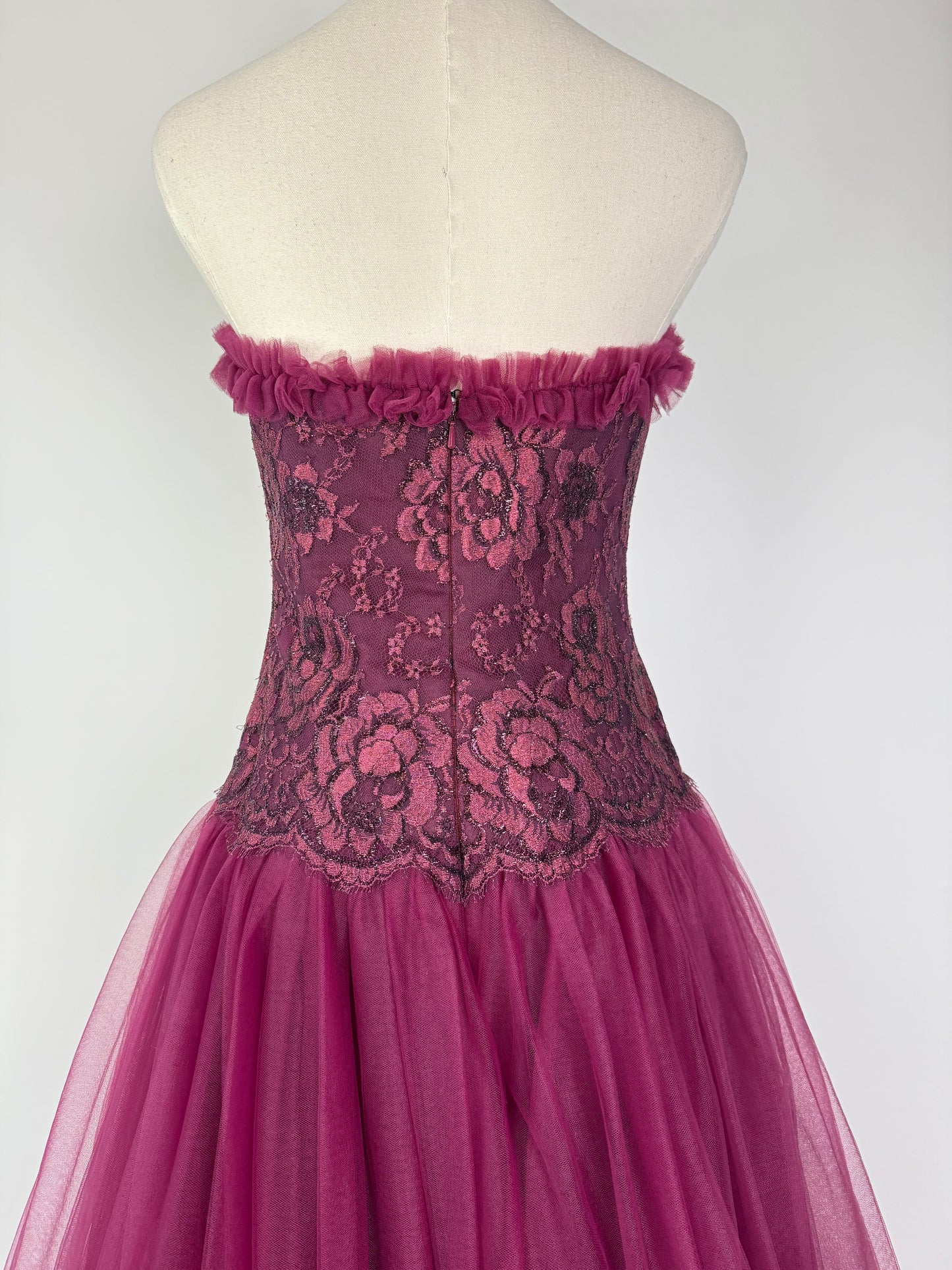 Vintage Nieman Marcus Lace & Tulle Gown