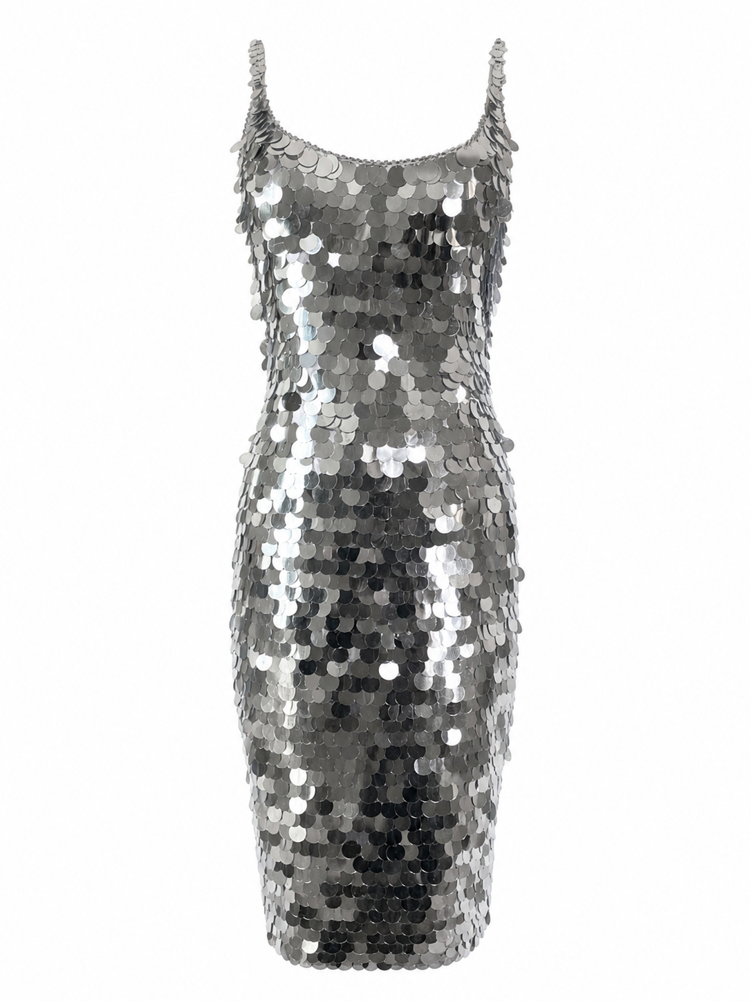 Vintage A J Bari Mirror Disc Dress
